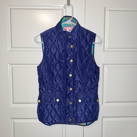 Lilly Pulitzer XS navy vest - Picture 1 of 3